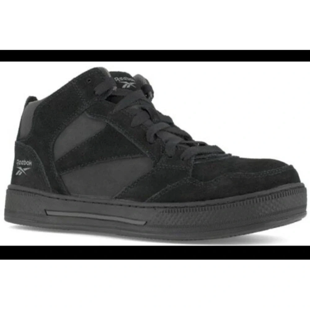 Reebok RB1735 Dayod‎ Safety Toe Skateboard Work High-Top Shoe Black Men's 11.5W